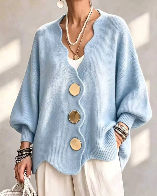 Ginevra | Cardigan con Bottoni Dorati
