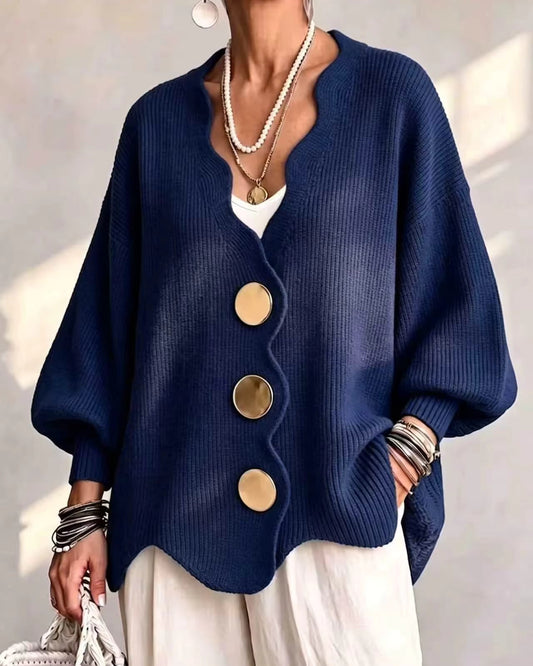 Ginevra | Cardigan con Bottoni Dorati
