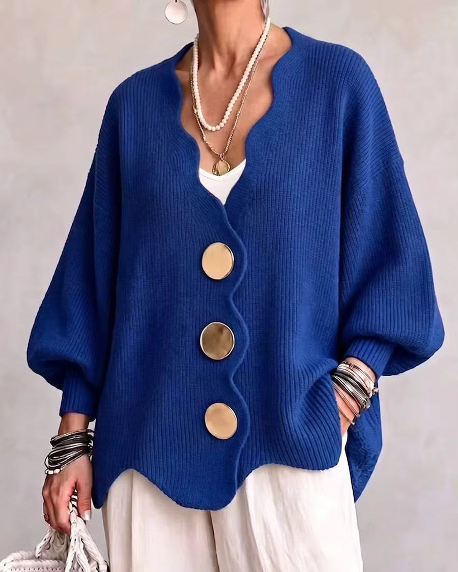 Ginevra | Cardigan con Bottoni Dorati