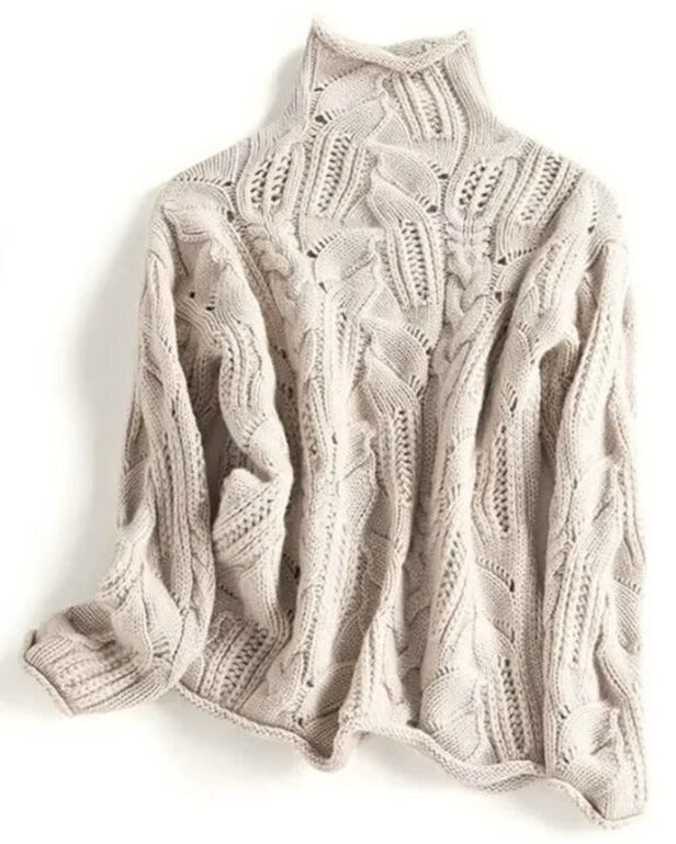Aurora | Maglione a Trecce Dolcevita