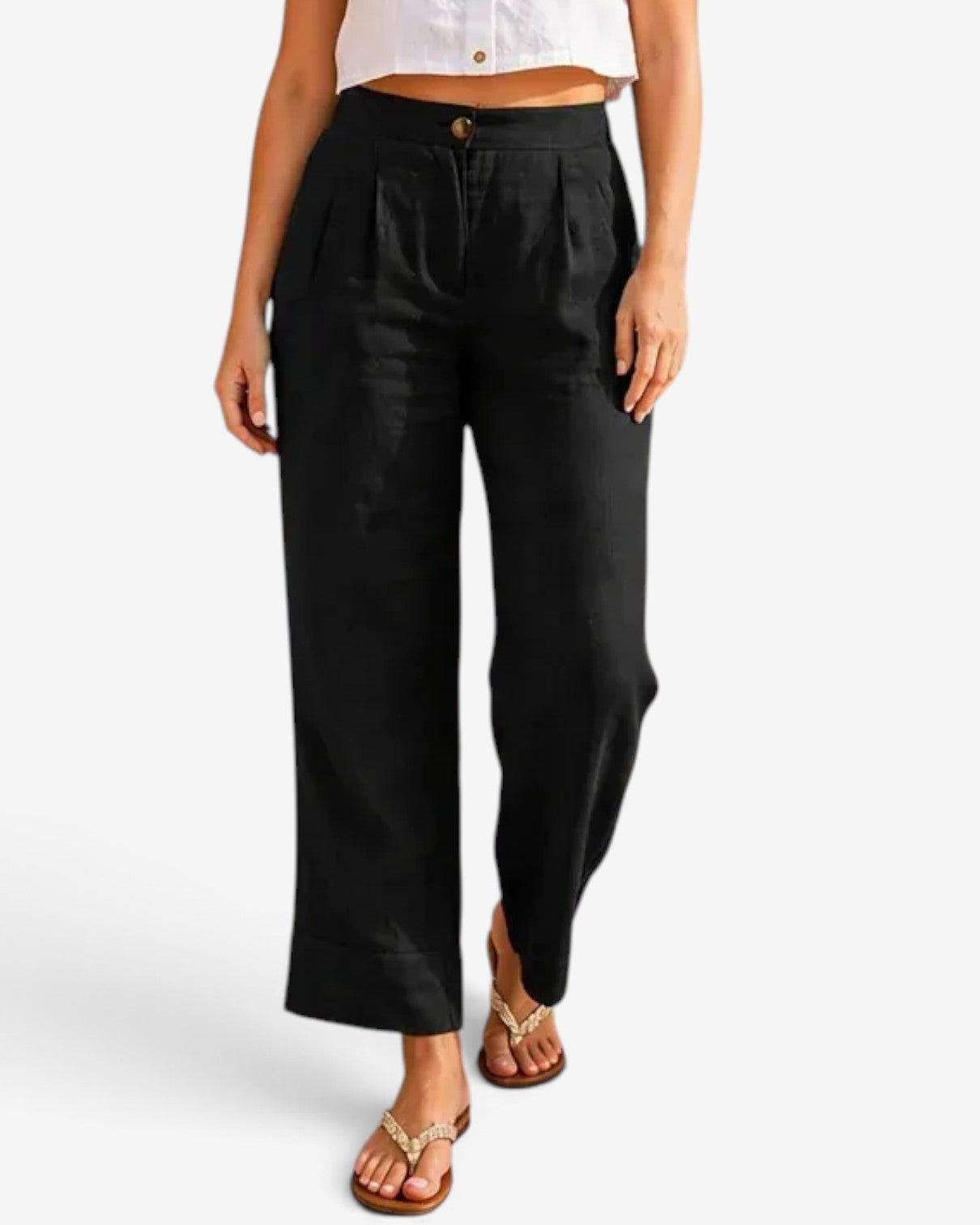 Cefira | Pantaloni Cropped in Lino